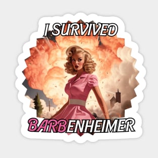 I SURVIVED BARVENHEIMER - Barbie & Oppenheimer Sticker